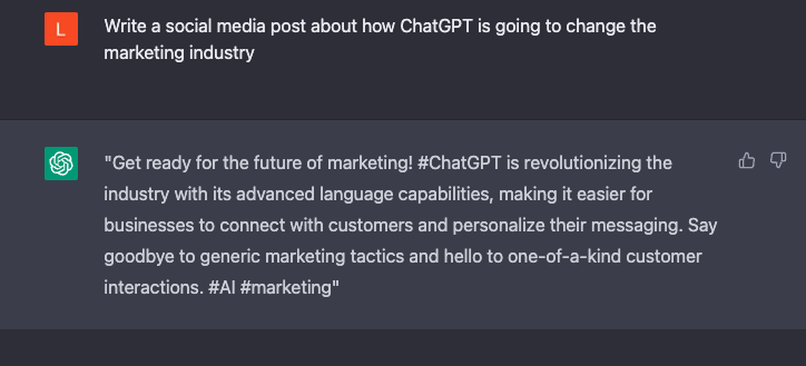 chatgpt about marketing industry