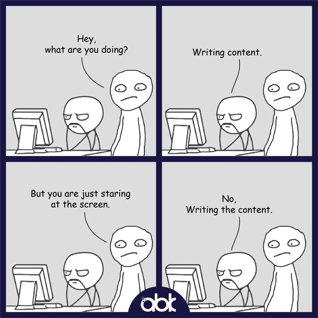 meme about writing a content