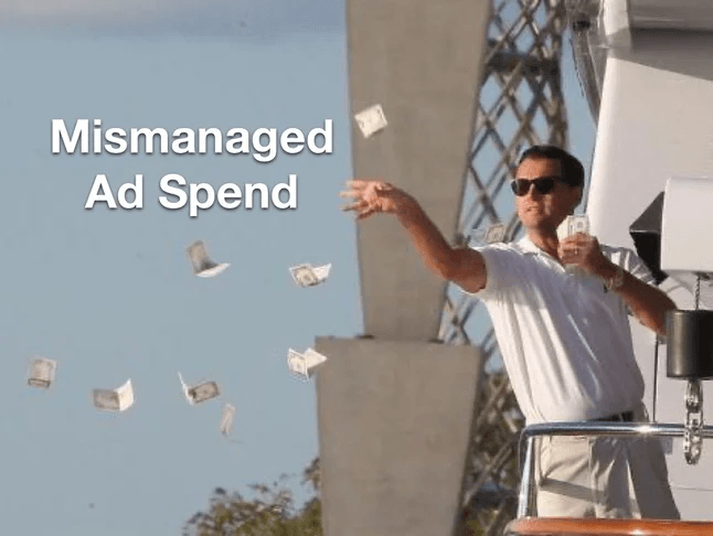 meme about mismanaged ad spending