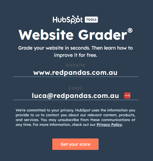 hubspot website grader