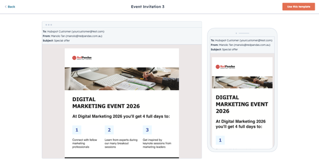 Event And Webinar Templates on Hubspot